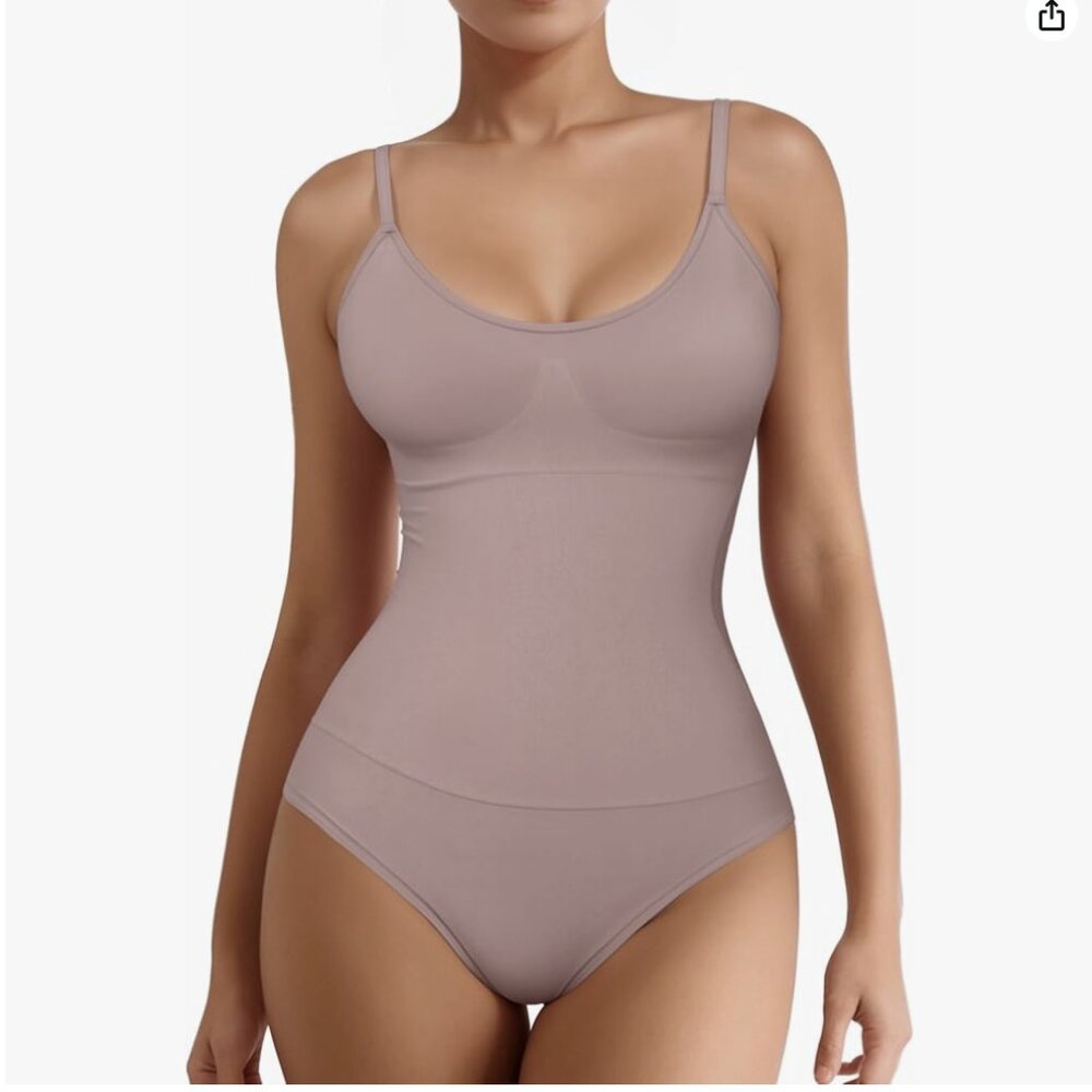 NWT Tummy Control Thong Bodysuit Shapewear Spaghetti Strap Top XL (fits L, too)
